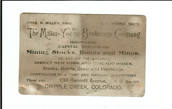 Miller - Young Brokerage Firm business card.jpg (40810 bytes)