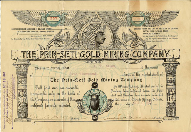 THE PRIN - SETI GOLD MINING