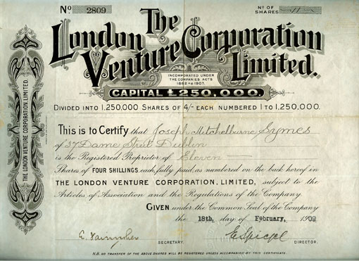 London Venture Corporation Limited 1909.jpg (72166 bytes)